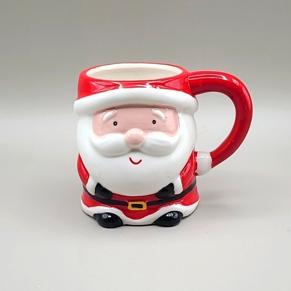 Holiday Time Mug - Red & White Santa Claus